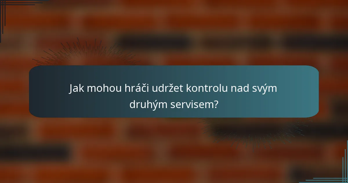Jak mohou hráči udržet kontrolu nad svým druhým servisem?