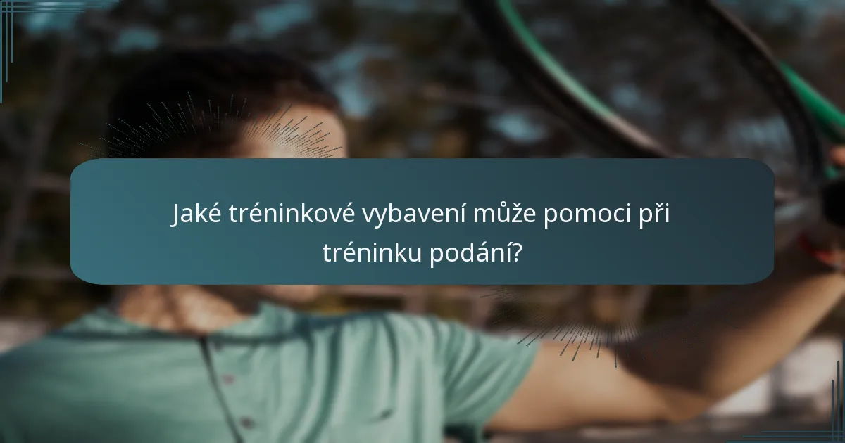 Jaké tréninkové vybavení může pomoci při tréninku podání?